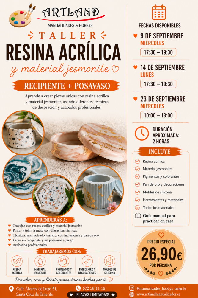 Acrylic Resin Workshop – Container & Coaster