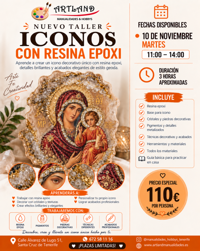 Decorative icons with epoxy resin at Artland