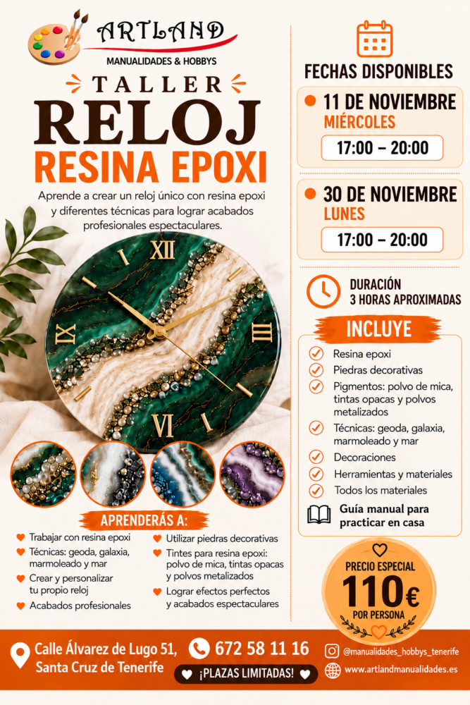 Epoxy resin clocks at Artland