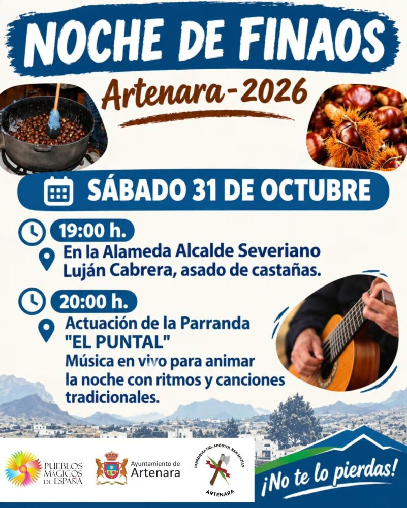 Noche de Finaos in Artenara: chestnuts and folk music