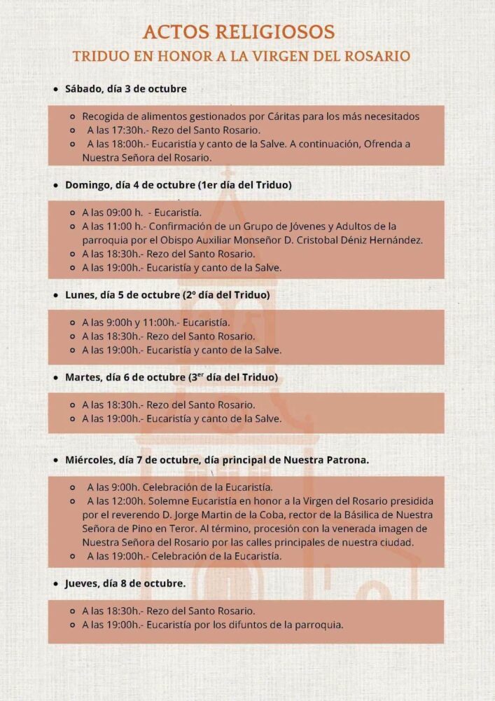 Religious Programme in Honour of Our Lady of the Rosary 2026